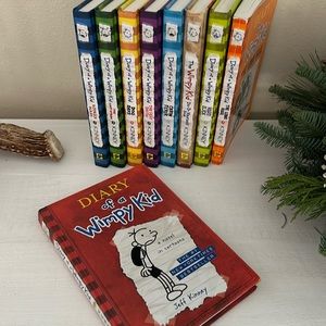 Diary of a wimpy kid series 1-6, 8 & 9 plus Do-it-yourself book HARDCOVER